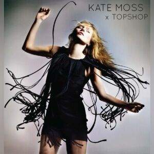 Topshop by Kate Moss Black Fringe Mini Dress